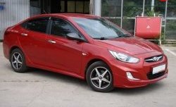 4 749 р. Пороги накладки Sport v2  Hyundai Solaris  RBr (2010-2017), KIA Rio  3 QB (2011-2017) (Неокрашенные)  с доставкой в г. Кемерово. Увеличить фотографию 1