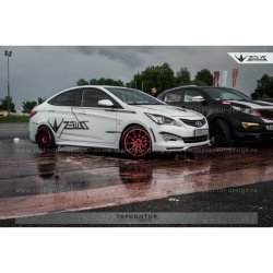 4 999 р. Пороги накладки TopKontur Design  Hyundai Solaris  RBr (2010-2017), KIA Rio  3 QB (2011-2017) (Неокрашенные)  с доставкой в г. Кемерово. Увеличить фотографию 4