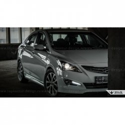 4 999 р. Пороги накладки TopKontur Design  Hyundai Solaris  RBr (2010-2017), KIA Rio  3 QB (2011-2017) (Неокрашенные)  с доставкой в г. Кемерово. Увеличить фотографию 10