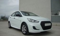 5 799 р. Решётка радиатора YTG  Hyundai Solaris  RBr (2010-2014) седан дорестайлинг (Неокрашенная)  с доставкой в г. Кемерово. Увеличить фотографию 2