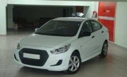 5 799 р. Решётка радиатора YTG  Hyundai Solaris  RBr (2010-2014) седан дорестайлинг (Неокрашенная)  с доставкой в г. Кемерово. Увеличить фотографию 4