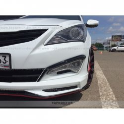 1 499 р. Реснички на фары Zeus Hyundai Solaris RBr седан дорестайлинг (2010-2014) (Неокрашенные)  с доставкой в г. Кемерово. Увеличить фотографию 3