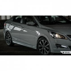 1 499 р. Реснички на фары Zeus Hyundai Solaris RBr седан дорестайлинг (2010-2014) (Неокрашенные)  с доставкой в г. Кемерово. Увеличить фотографию 8