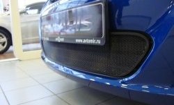 1 469 р. Сетка на бампер Russtal (черная) Hyundai Solaris RBr хэтчбэк дорестайлинг (2010-2014)  с доставкой в г. Кемерово. Увеличить фотографию 2