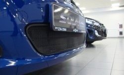 1 469 р. Сетка на бампер Russtal (черная) Hyundai Solaris RBr хэтчбэк дорестайлинг (2010-2014)  с доставкой в г. Кемерово. Увеличить фотографию 3