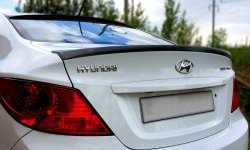 3 659 р. Лип спойлер Драйв Hyundai Solaris RBr седан рестайлинг (2014-2017) (Неокрашенный)  с доставкой в г. Кемерово. Увеличить фотографию 3