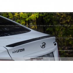 4 499 р. Лип спойлер HS1 Hyundai Solaris RBr седан дорестайлинг (2010-2014) (Неокрашенный)  с доставкой в г. Кемерово. Увеличить фотографию 6