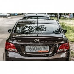 4 499 р. Лип спойлер HS-2 Hyundai Solaris RBr седан дорестайлинг (2010-2014) (Неокрашенный)  с доставкой в г. Кемерово. Увеличить фотографию 3