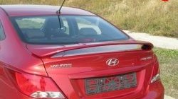 6 999 р. Спойлер Корсо  Hyundai Solaris  RBr (2010-2017) седан дорестайлинг, седан рестайлинг (Неокрашенный)  с доставкой в г. Кемерово. Увеличить фотографию 2