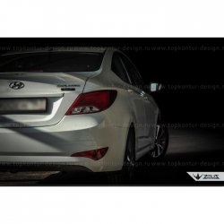 5 399 р. Лип спойлер Zeus  Hyundai Solaris  RBr (2010-2014) седан дорестайлинг (Неокрашенный)  с доставкой в г. Кемерово. Увеличить фотографию 12