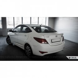5 399 р. Лип спойлер Zeus  Hyundai Solaris  RBr (2010-2014) седан дорестайлинг (Неокрашенный)  с доставкой в г. Кемерово. Увеличить фотографию 13