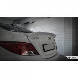 5 399 р. Лип спойлер Zeus  Hyundai Solaris  RBr (2010-2014) седан дорестайлинг (Неокрашенный)  с доставкой в г. Кемерово. Увеличить фотографию 7