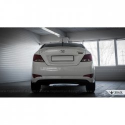 5 399 р. Лип спойлер Zeus  Hyundai Solaris  RBr (2010-2014) седан дорестайлинг (Неокрашенный)  с доставкой в г. Кемерово. Увеличить фотографию 8