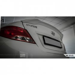 5 399 р. Лип спойлер Zeus  Hyundai Solaris  RBr (2010-2014) седан дорестайлинг (Неокрашенный)  с доставкой в г. Кемерово. Увеличить фотографию 9
