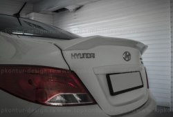 Лип спойлер Zeus Hyundai Solaris  RBr (2010-2014) седан дорестайлинг