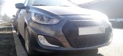 5 799 р. Решётка радиатора YTG Hyundai Solaris RBr седан дорестайлинг (2010-2014) (Неокрашенная)  с доставкой в г. Кемерово. Увеличить фотографию 6
