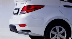 5 799 р. Лип спойлер Style  Hyundai Solaris  RBr (2010-2017) седан дорестайлинг, седан рестайлинг (Неокрашенный)  с доставкой в г. Кемерово. Увеличить фотографию 2