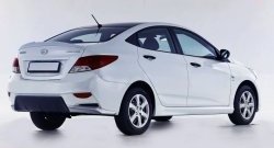 5 799 р. Лип спойлер Style  Hyundai Solaris  RBr (2010-2017) седан дорестайлинг, седан рестайлинг (Неокрашенный)  с доставкой в г. Кемерово. Увеличить фотографию 3