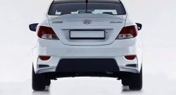 5 799 р. Лип спойлер Style  Hyundai Solaris  RBr (2010-2017) седан дорестайлинг, седан рестайлинг (Неокрашенный)  с доставкой в г. Кемерово. Увеличить фотографию 6