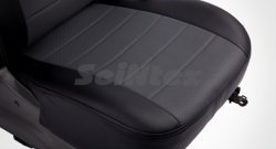 6 999 р. Чехлы для сидений SeiNtex (экокожа)  Hyundai Solaris  RBr (2010-2017) седан дорестайлинг, седан рестайлинг (Черный, вставка серая)  с доставкой в г. Кемерово. Увеличить фотографию 5