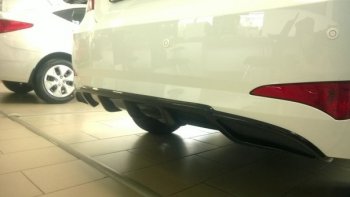 Накладка на задний бампер АвтоКрат Hyundai Solaris  RBr (2014-2017) седан рестайлинг