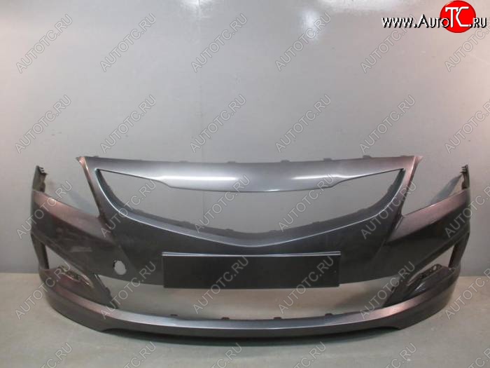 2 699 р. Бампер передний SPARD Hyundai Solaris RBr хэтчбэк рестайлинг (2014-2017) (Неокрашенный)  с доставкой в г. Кемерово