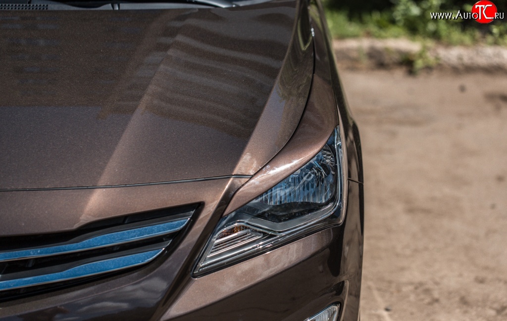 679 р. Реснички на фары Кураж Hyundai Solaris RBr (2014-2017) седан рестайлинг (Неокрашенные) с доставкой в г. Кемерово Увеличить фотографию 1 679 р. Реснички на фары Кураж Hyundai Solaris RBr (2014-2017) седан рестайлинг (Неокрашенные) с доставкой в г. Кемерово