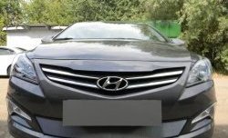 1 539 р. Сетка на бампер Russtal (хром)  Hyundai Solaris  RBr (2014-2017) седан рестайлинг  с доставкой в г. Кемерово. Увеличить фотографию 6