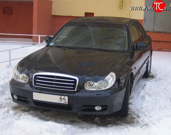 1 299 р. Реснички на фары M-VRS 2 Hyundai Sonata EF рестайлинг ТагАЗ (2001-2013) (Неокрашенные)  с доставкой в г. Кемерово