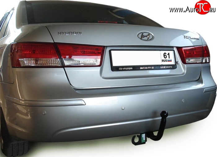 8 199 р. Фаркоп Лидер Плюс  Hyundai Sonata  NF (2004-2010) дорестайлинг, рестайлинг (Без электропакета)  с доставкой в г. Кемерово