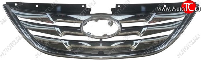 2 699 р. Решётка радиатора SAT (хром) Hyundai Sonata YF (2009-2014) (Неокрашенная)  с доставкой в г. Кемерово