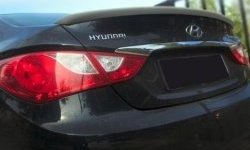 6 249 р. Лип спойлер CT Hyundai Sonata YF (2009-2014) (Неокрашенный)  с доставкой в г. Кемерово. Увеличить фотографию 2