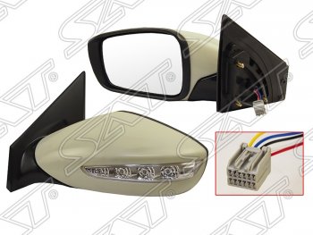 Боковое левое зеркало заднего вида SAT (указатель поворота, 5 контактов) Hyundai Sonata  YF (2009-2014)
