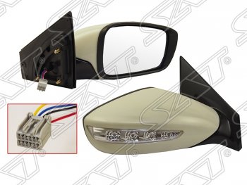 Боковое правое зеркало заднего вида SAT (указатель поворота, 5 контактов) Hyundai Sonata  YF (2009-2014)