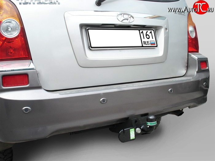 9 199 р. Фаркоп Лидер Плюс (до 2000 кг) Hyundai Terracan HP дорестайлинг (2001-2004) (Без электропакета)  с доставкой в г. Кемерово