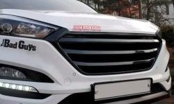 9 649 р. Решётка радиатора CT Hyundai Tucson LM (2010-2017) (Неокрашенная)  с доставкой в г. Кемерово. Увеличить фотографию 4