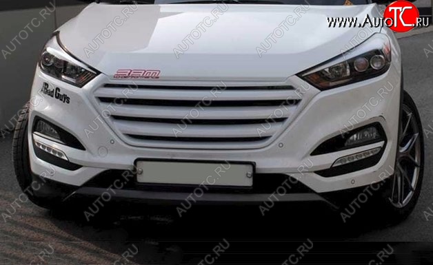 9 649 р. Решётка радиатора CT Hyundai Tucson LM (2010-2017) (Неокрашенная)  с доставкой в г. Кемерово