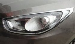 4 199 р. Накладки на фары СТ Hyundai Tucson LM (2010-2017) (Неокрашенные)  с доставкой в г. Кемерово. Увеличить фотографию 2