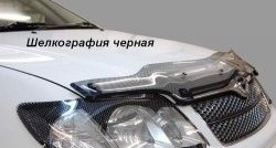 2 059 р. Дефлектор капота CA-Plastic Hyundai Tucson TL рестайлинг (2018-2021) (Classic черный, Без надписи)  с доставкой в г. Кемерово. Увеличить фотографию 5