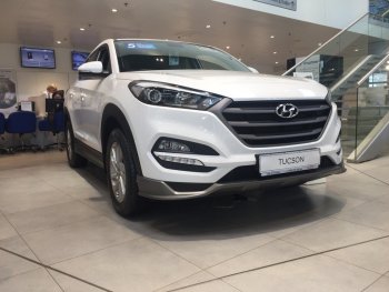 Накладка на передний бампер АвтоКрат Hyundai Tucson  TL (2015-2018) дорестайлинг