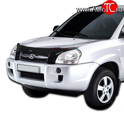 2 799 р. Дефлектор капота NovLine  Hyundai Tucson  JM (2004-2010)  с доставкой в г. Кемерово