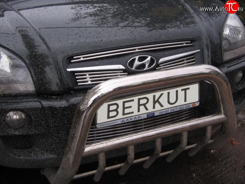 4 799 р. Декоративная вставка воздухозаборника Berkut Hyundai Tucson JM (2004-2010)  с доставкой в г. Кемерово