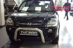 18 764 р. Защита переднего бампера Souz-96 (d76)  Hyundai Tucson  JM (2004-2010)  с доставкой в г. Кемерово. Увеличить фотографию 2