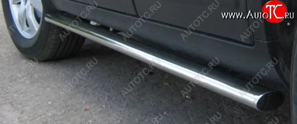 17 399 р. Защита порогов из овальной трубы диаметром 75x42 мм Russtal Hyundai Tucson JM (2004-2010)  с доставкой в г. Кемерово