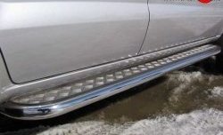 Широкая защита порогов Slitkoff Hyundai Tucson  JM (2004-2010)