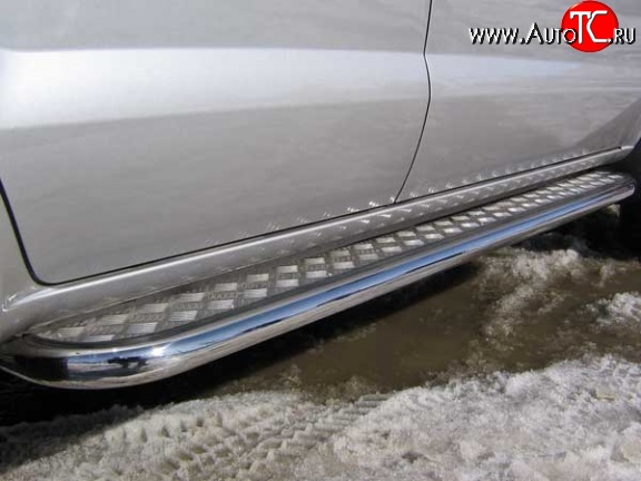 16 999 р. Широкая защита порогов Slitkoff  Hyundai Tucson  JM (2004-2010)  с доставкой в г. Кемерово