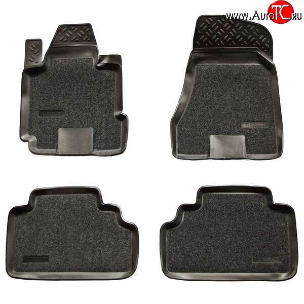 3 589 р. Комплект ковриков в салон Aileron 4 шт. (полиуретан, покрытие Soft)  Hyundai Tucson  JM (2004-2010)  с доставкой в г. Кемерово