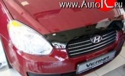 Дефлектор капота NovLine Hyundai Verna  2 MC (2005-2011) седан