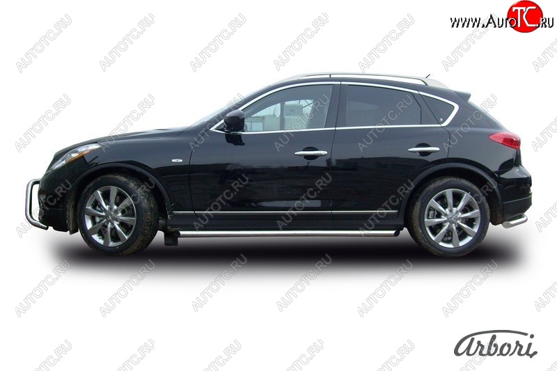 15 749 р. Защита штатных порогов Arbori (нержавейка, d57 mm).  INFINITI EX35  J50 (2007-2013)  с доставкой в г. Кемерово