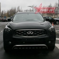 29 384 р. Защита переднего бампера Souz-96 (d60) INFINITI FX50 S51 рестайлинг (2012-2014)  с доставкой в г. Кемерово. Увеличить фотографию 2